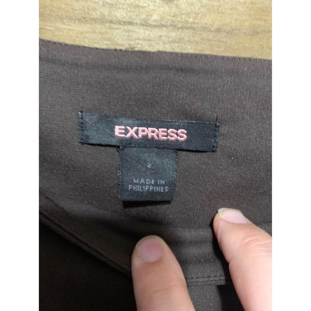 Express Pencil Dress Womens Size 2 Brown Business Casual - Picture 4 of 6